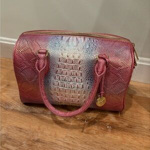 Brahmin Pink Crossbody Satchel
